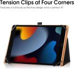 Universal Case for 9 Inch / 10 Inch Tablet, Stand Folio Protective Case for 10.1 Inch Touch Screen, with Adjustable Silicone Strap and Stand, Black