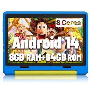 Jeazans 10" Kids Android Tablet with Case