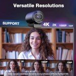 EMEET S600 4K Streaming Webcam with Tripod