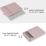 BAGSMART Pink Laptop Sleeve for MacBook 13-14
