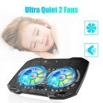 RGB Gaming Laptop Cooling Pad with Quiet Fans