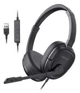 LEVN Wired Headset with Noise Cancelling Microphone