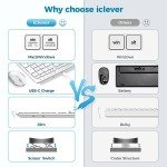 iClever Ergonomic Wireless Keyboard and Mouse Combo