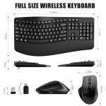 Wireless Ergonomic Keyboard and Mouse Combo