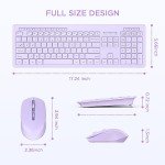 Seenda 2.4GHz Wireless Keyboard and Mouse Set, Purple