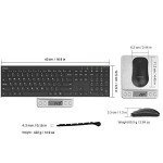 Arteck Slim Wireless Keyboard and Mouse Combo