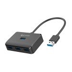 KEYMOX 4-Port USB 3.0 Hub - Compact Black