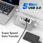 Aluminum 4-Port USB 3.0 Hub with Cable