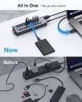 10-Port USB 3.0 Powered Hub with Switches