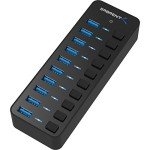 SABRENT 10-Port USB 3.0 Hub with Power Switches