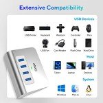 Aluminum 4-Port USB 3.0 Hub with Cable