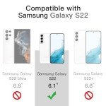 JETech Clear Shockproof Case for Samsung Galaxy S22