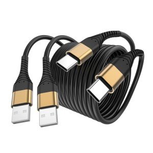 10ft Fast Charging USB Type C Cable 2-Pack
