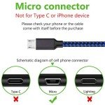 3-Pack 6FT Braided Micro USB Charging Cables