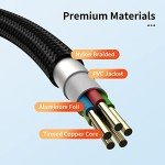 Hrbzo USB C Fast Charger Cable 3-Pack Black