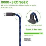 3-Pack 6FT Braided Micro USB Charging Cables