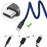 3-Pack 6FT Braided Micro USB Charging Cables