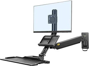 Height Adjustable Wall Mount Sit-Stand Workstation