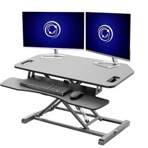 VIVO 38" Adjustable Corner Desk Converter