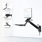 Height Adjustable Wall Mount Sit-Stand Workstation
