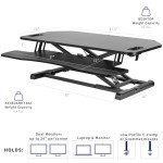 VIVO 38" Adjustable Corner Desk Converter