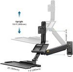 Height Adjustable Wall Mount Sit-Stand Workstation