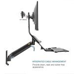 Height Adjustable Wall Mount Sit-Stand Workstation