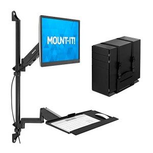Adjustable Wall Mount Workstation for 32-Inch Monitor