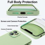 Vooii Compatible with iPhone 11 Case, Upgraded Liquid Silicone with [Flat Edges] [Camera Protection] [Soft Anti-Scratch Microfiber Lining] Phone Case for iPhone 11 6.1 inch - Matcha