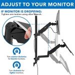 Adjustable Wall Mount Workstation for 32-Inch Monitor