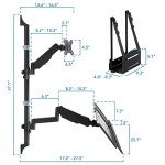 Adjustable Wall Mount Workstation for 32-Inch Monitor