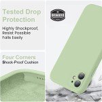 Vooii Compatible with iPhone 11 Case, Upgraded Liquid Silicone with [Flat Edges] [Camera Protection] [Soft Anti-Scratch Microfiber Lining] Phone Case for iPhone 11 6.1 inch - Matcha