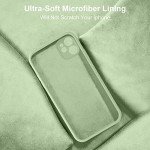 Vooii Compatible with iPhone 11 Case, Upgraded Liquid Silicone with [Flat Edges] [Camera Protection] [Soft Anti-Scratch Microfiber Lining] Phone Case for iPhone 11 6.1 inch - Matcha