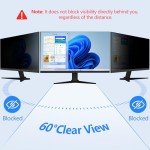 24" Computer Monitor Privacy Screen Shield - 2 Pack