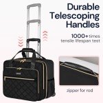 Ytonet Women's Rolling Laptop Bag with Wheels