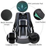 Slim Anti-Theft Backpack with USB Charger - Black