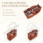 Missnine Women's Leather Laptop Tote Bag 15.6