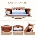 Missnine Women's Leather Laptop Tote Bag 15.6