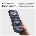 Spigen Tempered Glass Screen Protector [GlasTR EZ FIT] designed for iPhone 16 / iPhone 15 [2 Pack]