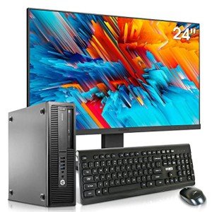 HP EliteDesk 800 G1 Desktop with 24-inch Monitor