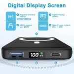 AOGUERBE 10000mAh Magnetic Wireless Fast Charger