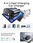 LISEN 69W Retractable USB-C Car Charger