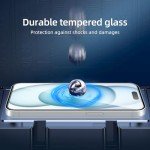 NEW'C 3 Pack Designed for iPhone 16, iPhone 15, iPhone 15 Pro (6.1 inches) Screen Protector Tempered Glass,Case Friendly Ultra Resistant