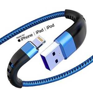 Essri 2-Pack 6FT Nylon Braided iPhone Chargers