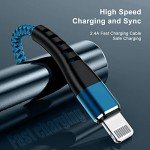 Essri 2-Pack 6FT Nylon Braided iPhone Chargers
