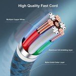 Essri 2-Pack 6FT Nylon Braided iPhone Chargers