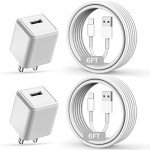 6FT iPhone Charger Cable & Wall Adapter Bundle