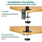 Adjustable Laptop Tray Desk Mount for 17" Laptops
