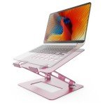 Colorful Adjustable Aluminum Laptop Stand - Pink