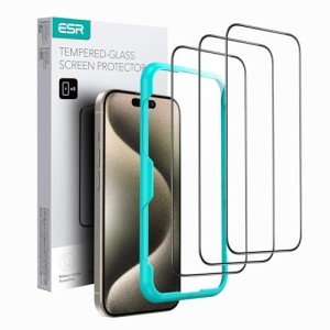 ESR iPhone 15 Pro Full Coverage Screen Protector Pack